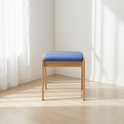 Modern Solid Wood Vanity Stool