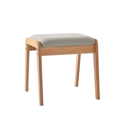 Modern Solid Wood Vanity Stool