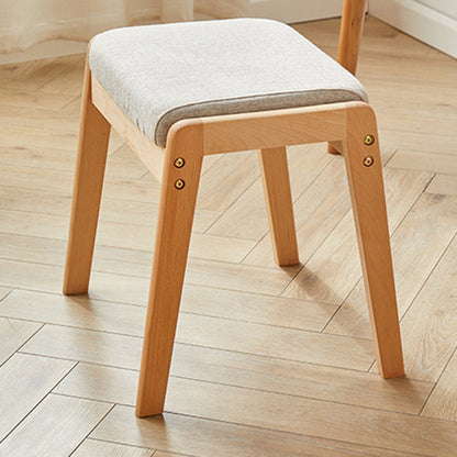 Modern Solid Wood Vanity Stool