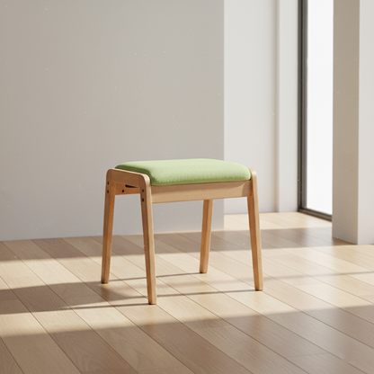 Modern Solid Wood Vanity Stool