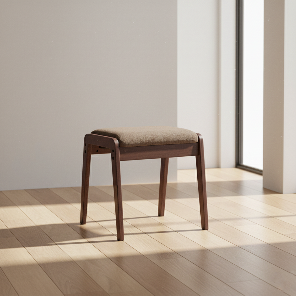 Modern Solid Wood Vanity Stool