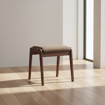 Modern Solid Wood Vanity Stool