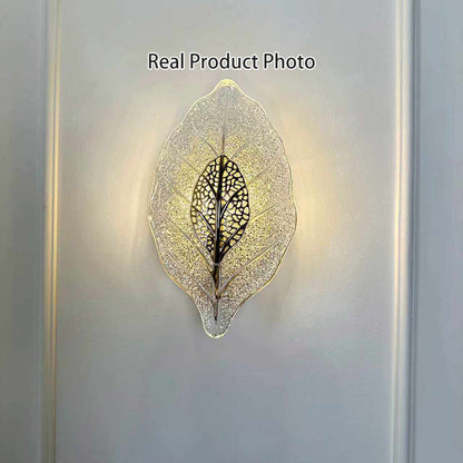 Aluminum Steel Leaf Glass 1/3/5-Light Wall Sconce Lamp