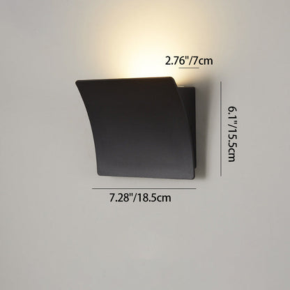 Minimalist Aluminum Acrylic Square LED Wall Sconce Lamp