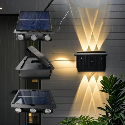 Simplicity Waterproof Square Solar ABS LED Wall Sconce Lamp