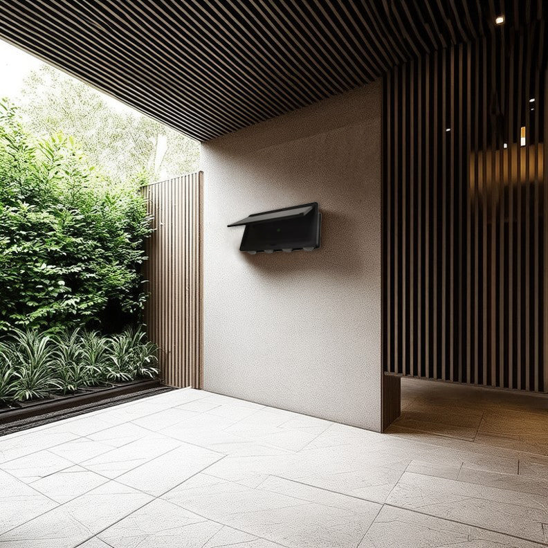 Simplicity Waterproof Square Solar ABS LED Wall Sconce Lamp