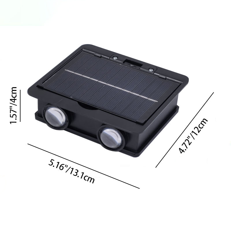 Simplicity Waterproof Square Solar ABS LED Wall Sconce Lamp