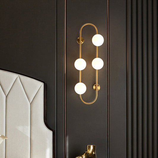 Geometric Lines Iron Glass 2/4-Light Wall Sconce Lamp