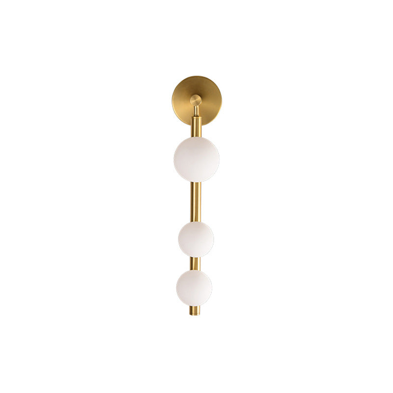Simplicity Linear Metal Iron Glass 3-Light Wall Sconce Lamp