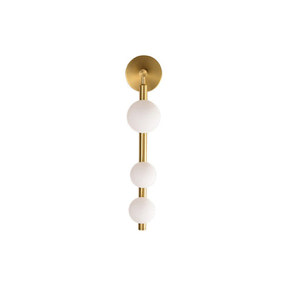 Simplicity Linear Metal Iron Glass 3-Light Wall Sconce Lamp