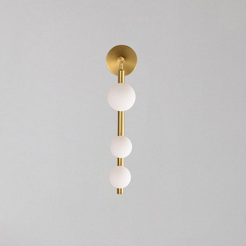 Simplicity Linear Metal Iron Glass 3-Light Wall Sconce Lamp