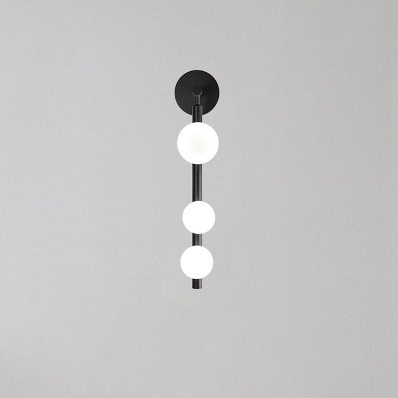 Simplicity Linear Metal Iron Glass 3-Light Wall Sconce Lamp