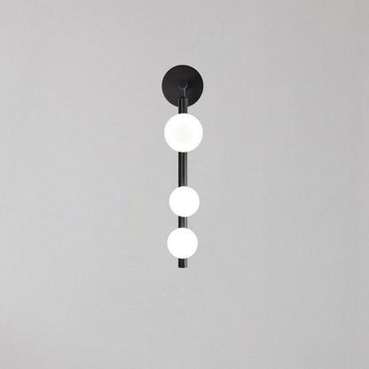 Simplicity Linear Metal Iron Glass 3-Light Wall Sconce Lamp