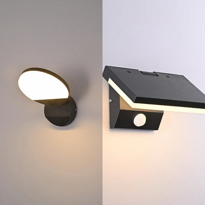 Motion Square Round Aluminum PC LED Wall Sconce Lamp