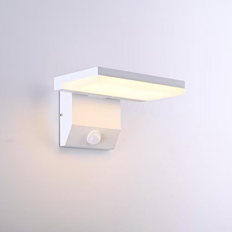 Motion Square Round Aluminum PC LED Wall Sconce Lamp