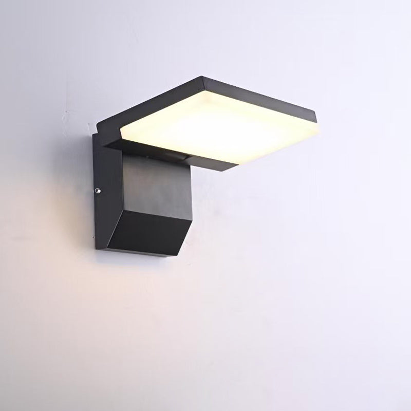 Motion Square Round Aluminum PC LED Wall Sconce Lamp