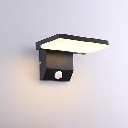 Motion Square Round Aluminum PC LED Wall Sconce Lamp