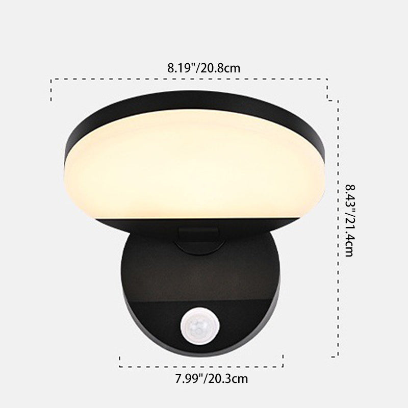 Motion Square Round Aluminum PC LED Wall Sconce Lamp
