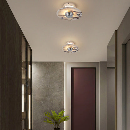 Contemporary Nordic Round Iron Marble LED Wall Sconce Lamp