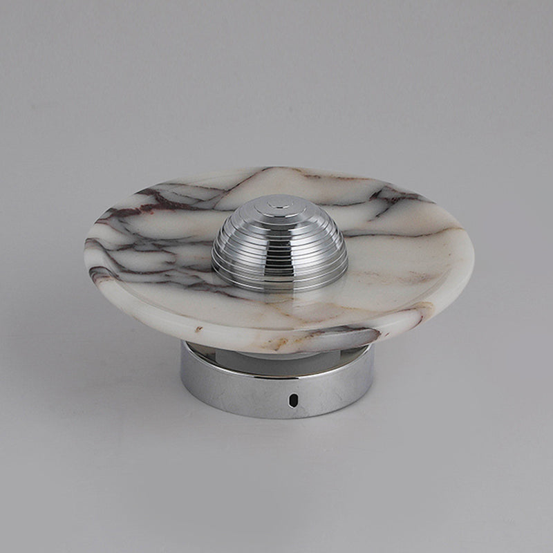 Contemporary Nordic Round Iron Marble LED Wall Sconce Lamp