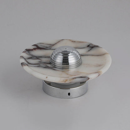 Contemporary Nordic Round Iron Marble LED Wall Sconce Lamp