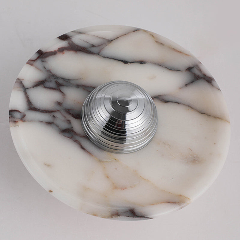 Contemporary Nordic Round Iron Marble LED Wall Sconce Lamp