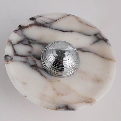 Contemporary Nordic Round Iron Marble LED Wall Sconce Lamp