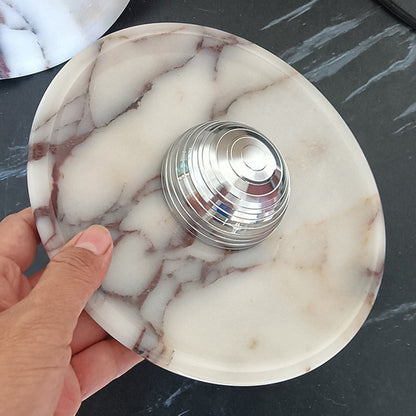 Contemporary Nordic Round Iron Marble LED Wall Sconce Lamp