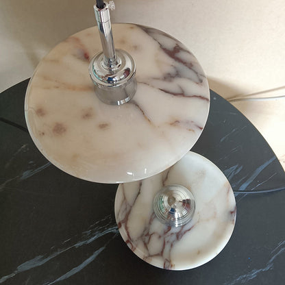 Contemporary Nordic Round Iron Marble LED Wall Sconce Lamp