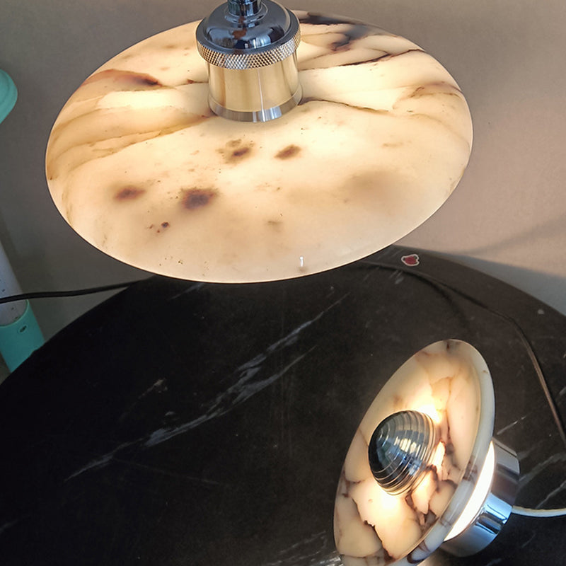 Contemporary Nordic Round Iron Marble LED Wall Sconce Lamp
