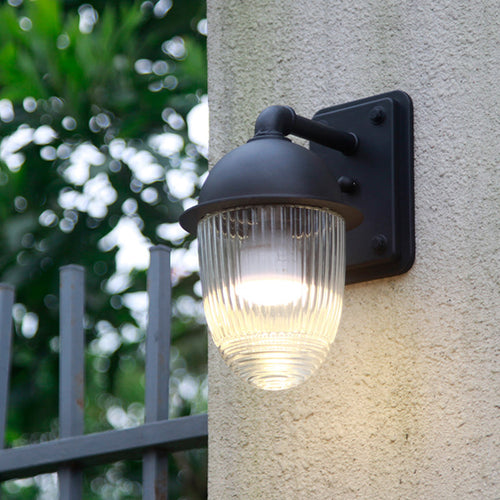 Waterproof Aluminum Glass 1-Light Outdoor Wall Sconce Lamp