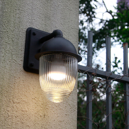 Waterproof Aluminum Glass 1-Light Outdoor Wall Sconce Lamp