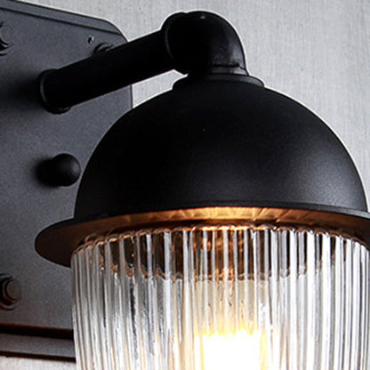 Waterproof Aluminum Glass 1-Light Outdoor Wall Sconce Lamp