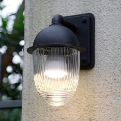 Waterproof Aluminum Glass 1-Light Outdoor Wall Sconce Lamp