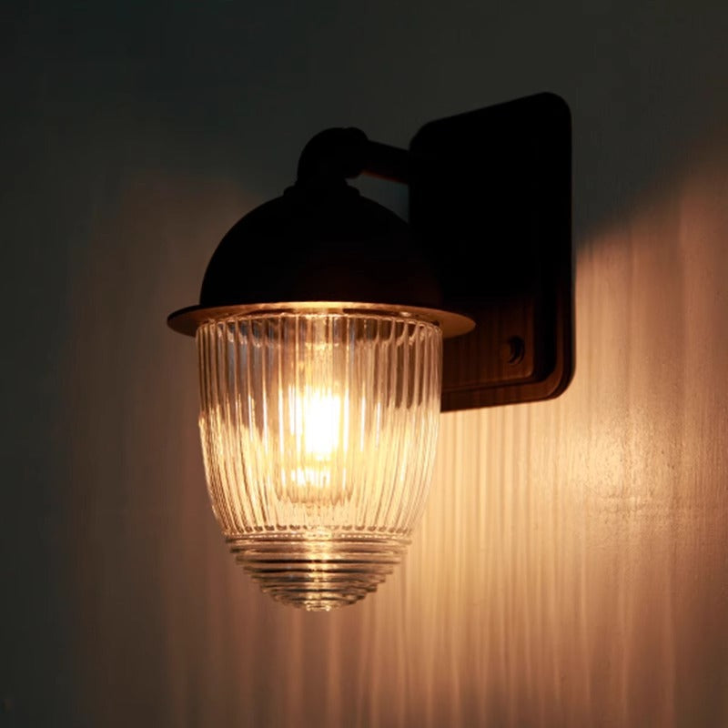 Waterproof Aluminum Glass 1-Light Outdoor Wall Sconce Lamp