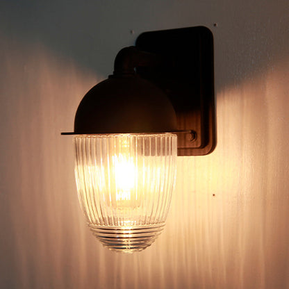 Waterproof Aluminum Glass 1-Light Outdoor Wall Sconce Lamp