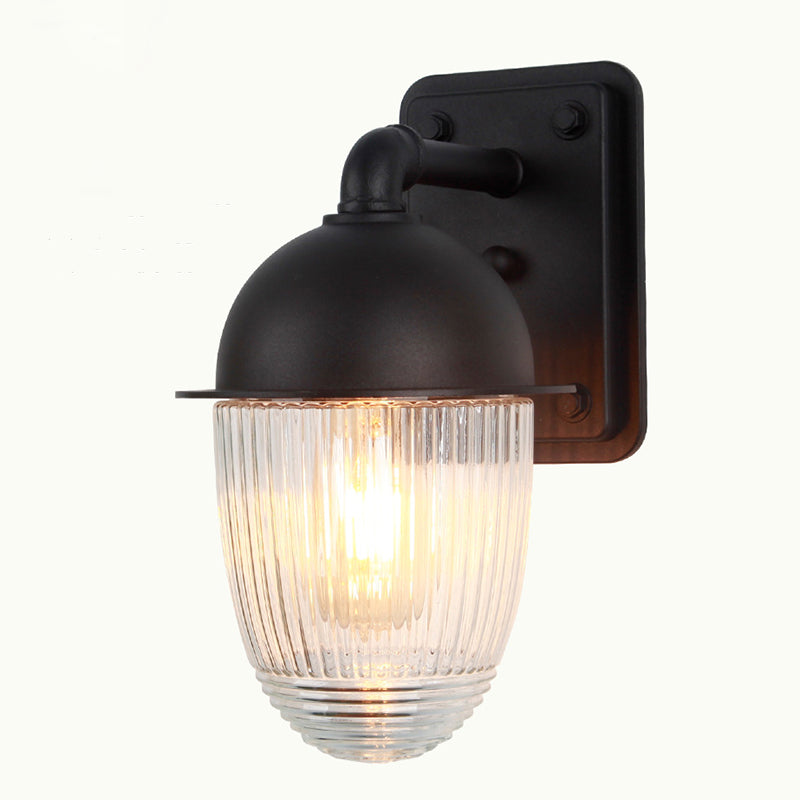 Waterproof Aluminum Glass 1-Light Outdoor Wall Sconce Lamp