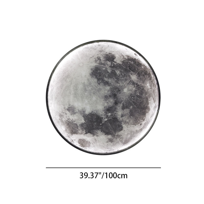Round Moon Pattern Iron Acrylic LED Wall Sconce Lamp