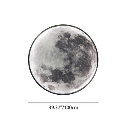 Round Moon Pattern Iron Acrylic LED Wall Sconce Lamp