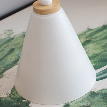 Nordic Conical Solid Wood Iron 1-Light Wall Sconce Lamp