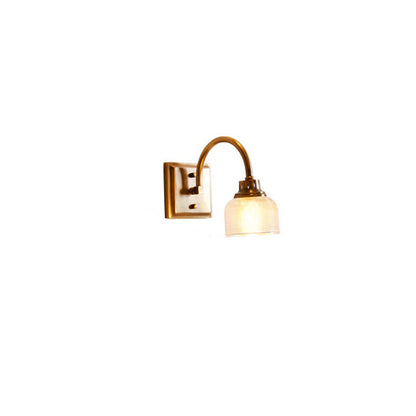 Round Glass 1/2/3-Light Vanity Light Wall Sconce Lamp