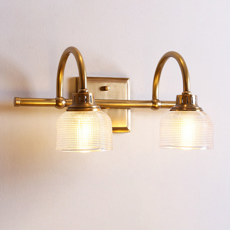 Round Glass 1/2/3-Light Vanity Light Wall Sconce Lamp
