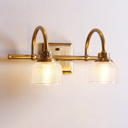 Round Glass 1/2/3-Light Vanity Light Wall Sconce Lamp
