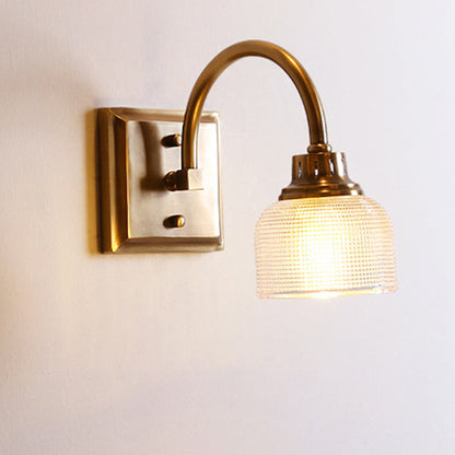 Round Glass 1/2/3-Light Vanity Light Wall Sconce Lamp