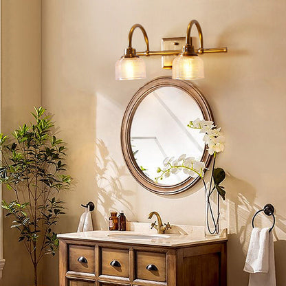 Round Glass 1/2/3-Light Vanity Light Wall Sconce Lamp