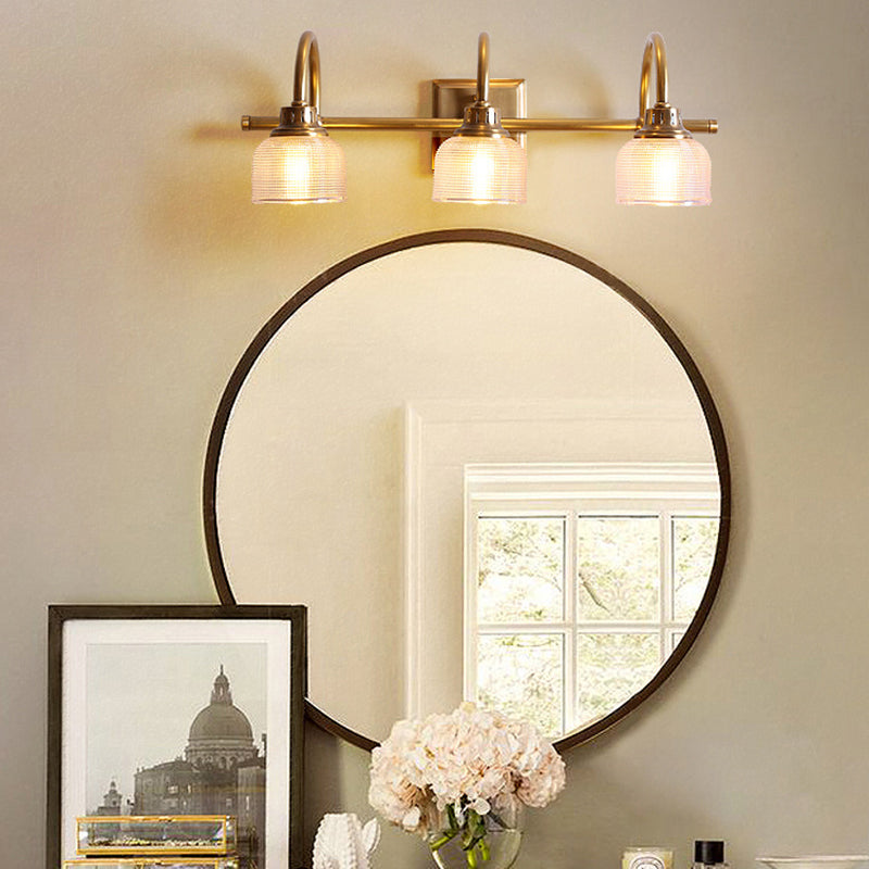 Round Glass 1/2/3-Light Vanity Light Wall Sconce Lamp