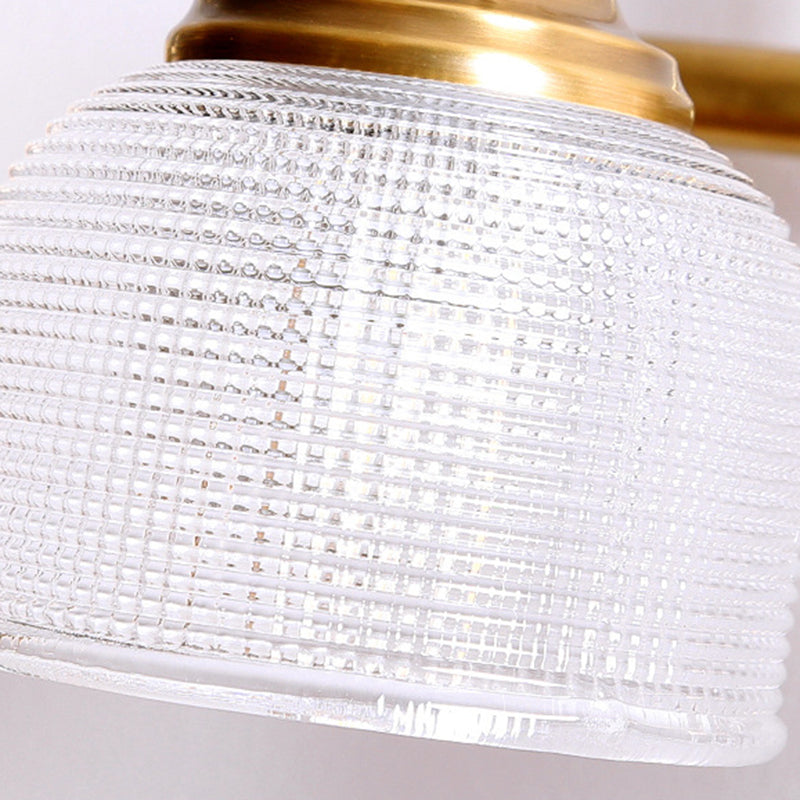 Round Glass 1/2/3-Light Vanity Light Wall Sconce Lamp