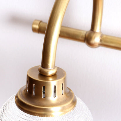 Round Glass 1/2/3-Light Vanity Light Wall Sconce Lamp