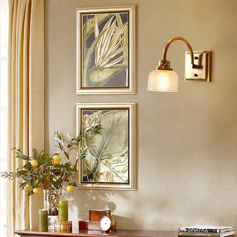 Round Glass 1/2/3-Light Vanity Light Wall Sconce Lamp
