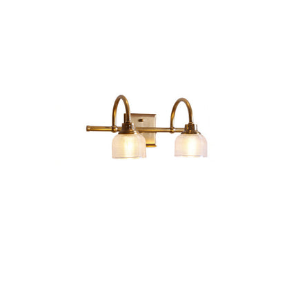 Round Glass 1/2/3-Light Vanity Light Wall Sconce Lamp